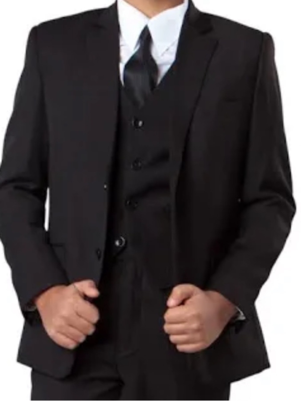 Tazio Classic Black Boys Suit Jacket